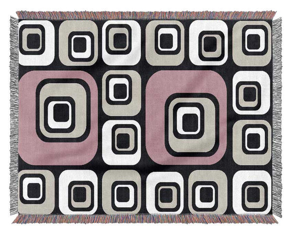 Squareness Of Pink Woven Blanket