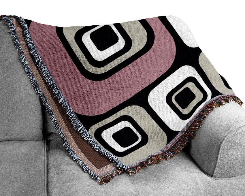 Squareness Of Pink Woven Blanket
