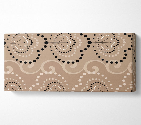 Beige Blumenwellen 