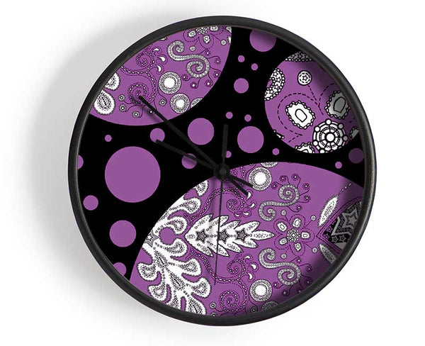 Planets Purple Clock - Wallart-Direct UK