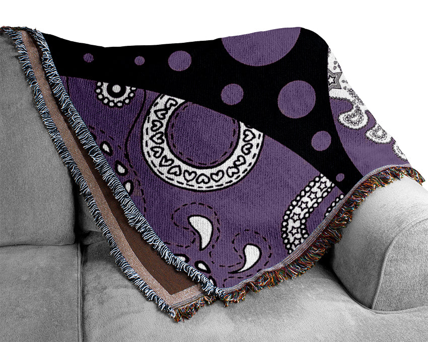 Planets Purple Woven Blanket