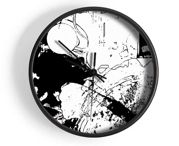 Lantens In The Night White On Purple Clock - Wallart-Direct UK