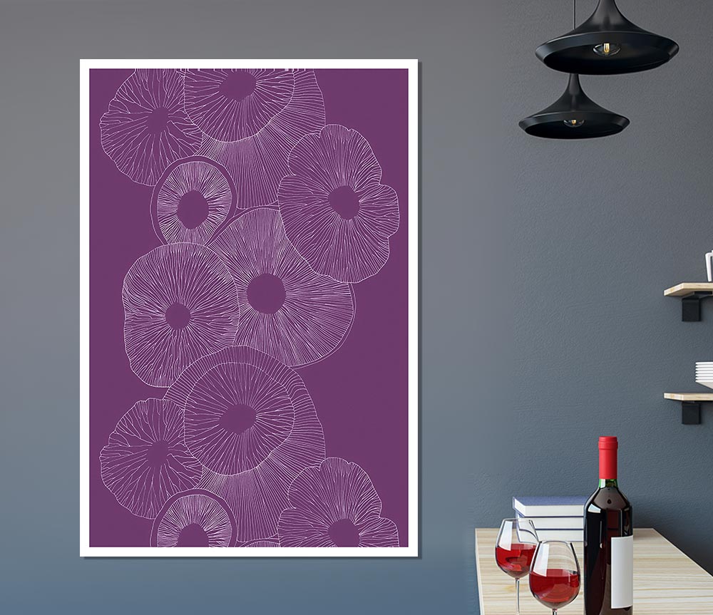 Intertwine Purple Print Poster Wall Art