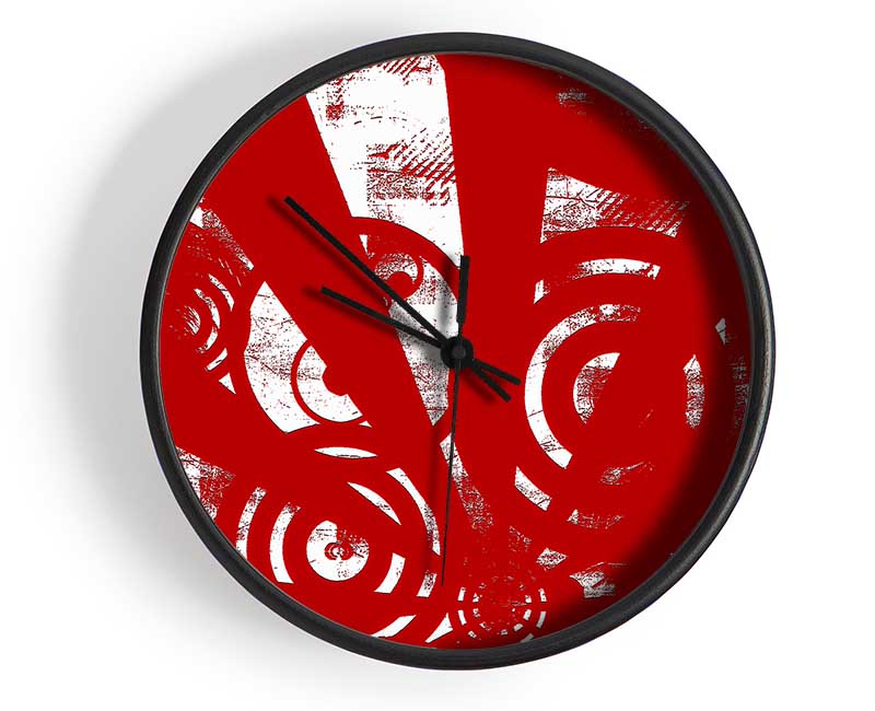 Shaft Of Light Red Clock - Wallart-Direct UK