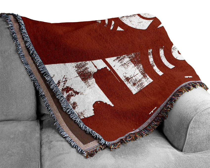 Shaft Of Light Red Woven Blanket