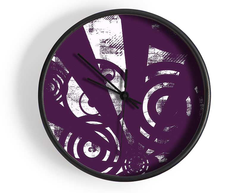 Shaft Of Light Purple Clock - Wallart-Direct UK