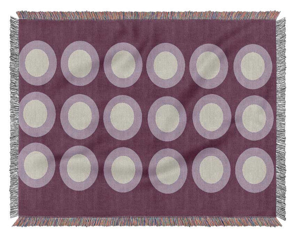 Circles Of Light Lilac On Lilac Woven Blanket