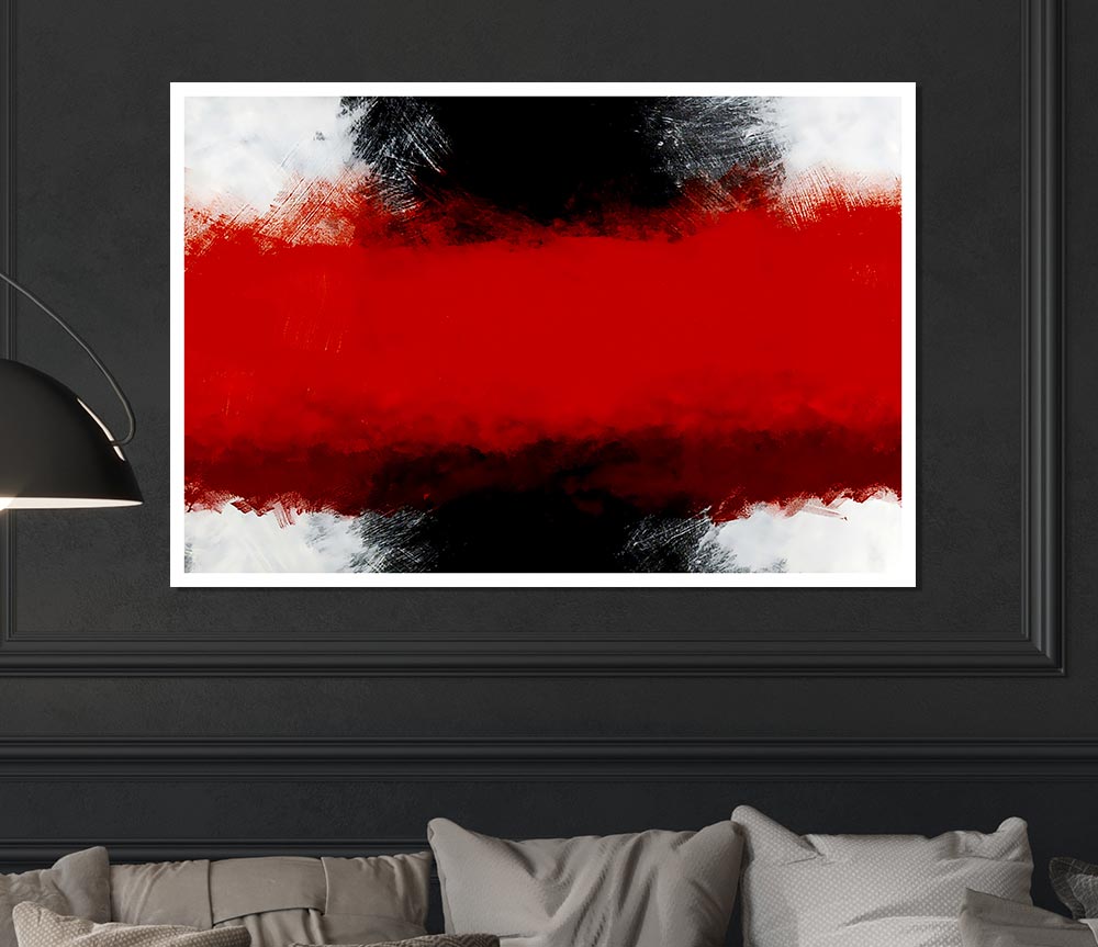Time Laps Red Print Poster Wall Art