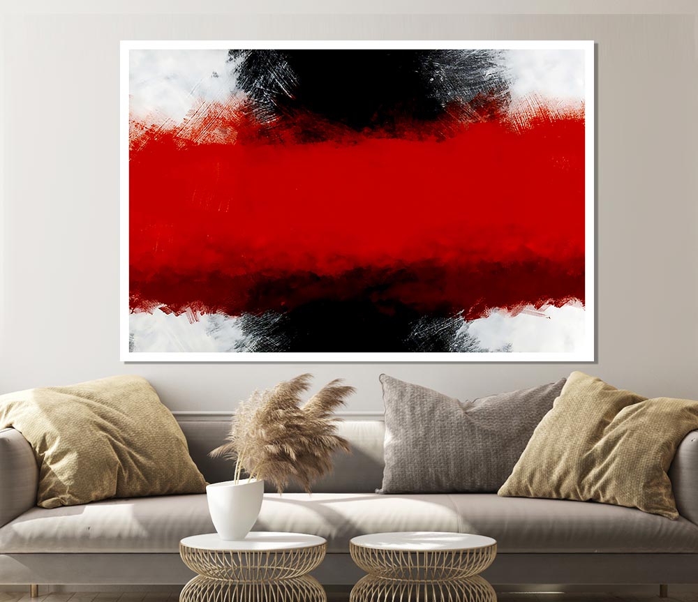 Time Laps Red Print Poster Wall Art
