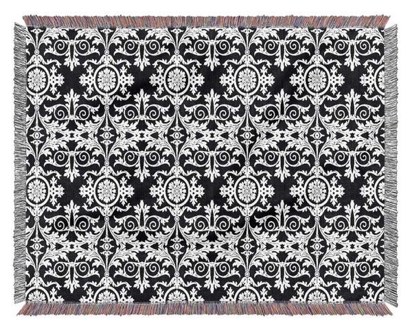 Confusion White On Black Woven Blanket