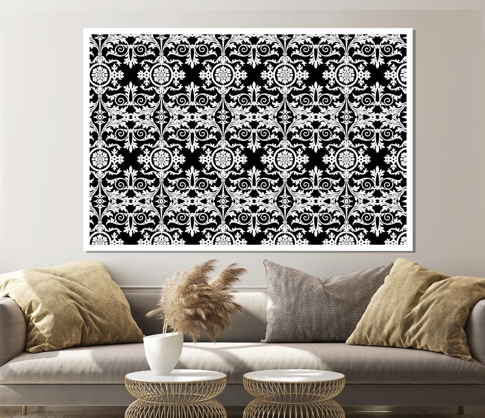 Confusion White On Black Print Poster Wall Art