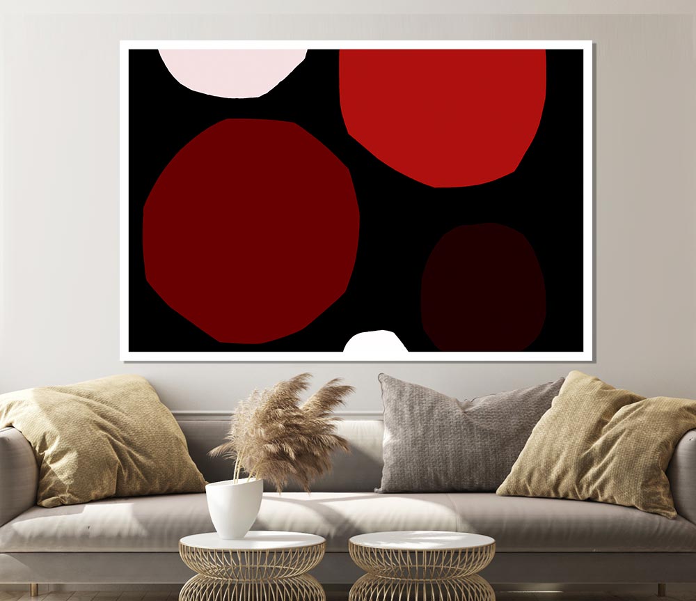 Ending In Itself Red On Black Print Poster Wall Art