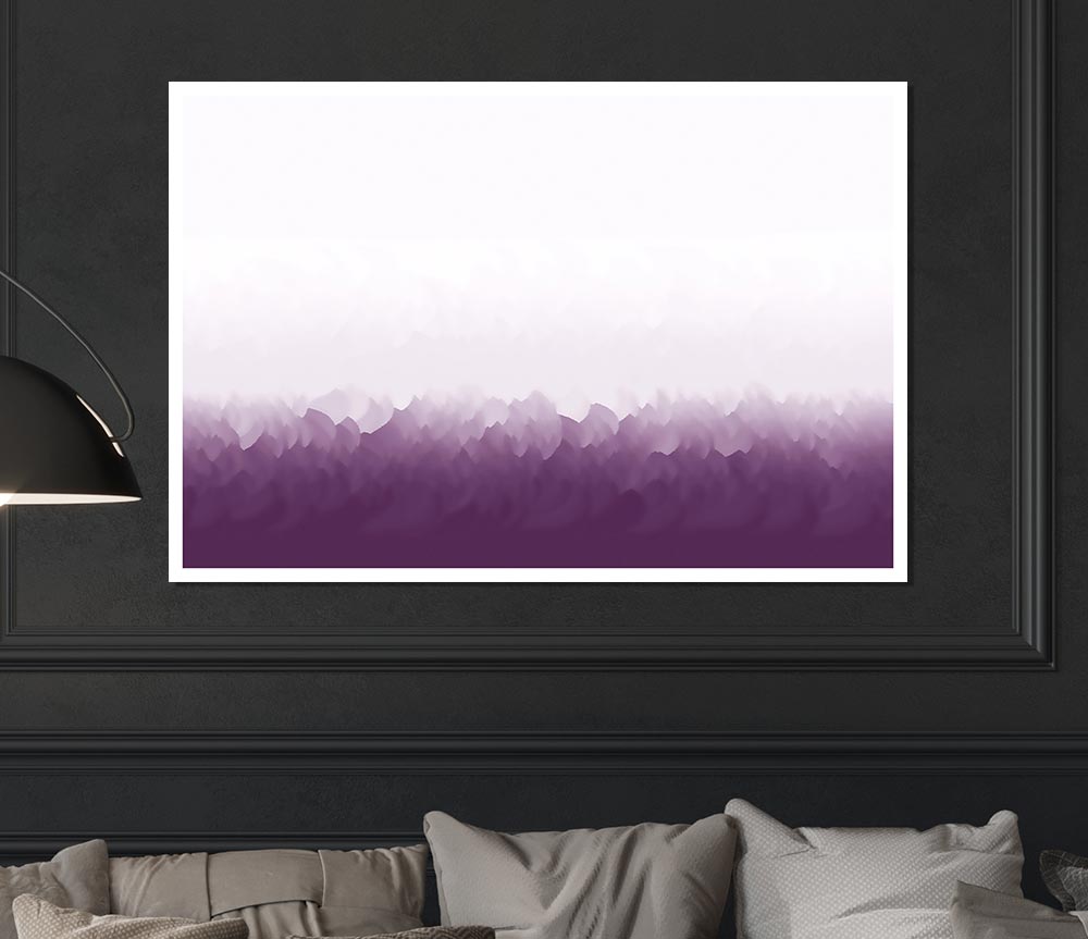Abstract Ocean Lilac On White Print Poster Wall Art