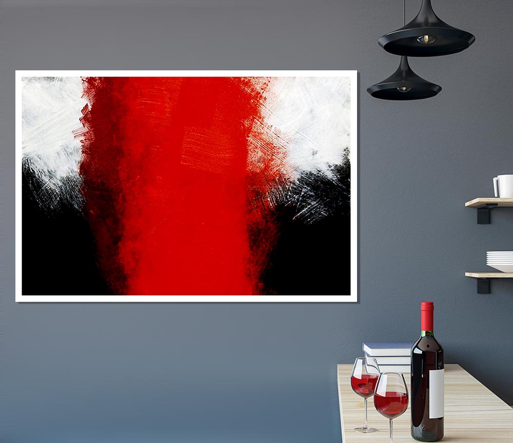 Whirlwind Red Print Poster Wall Art