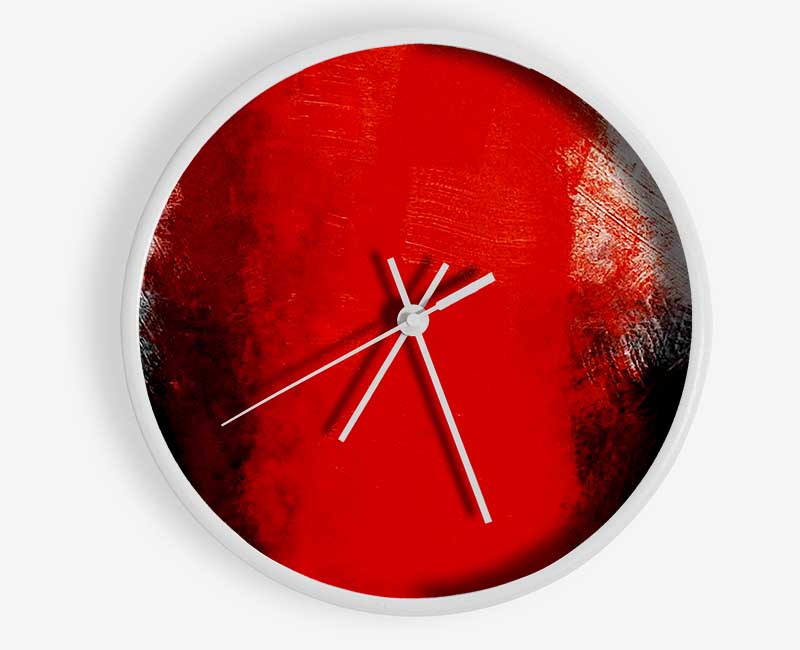 Whirlwind Red Clock - Wallart-Direct UK