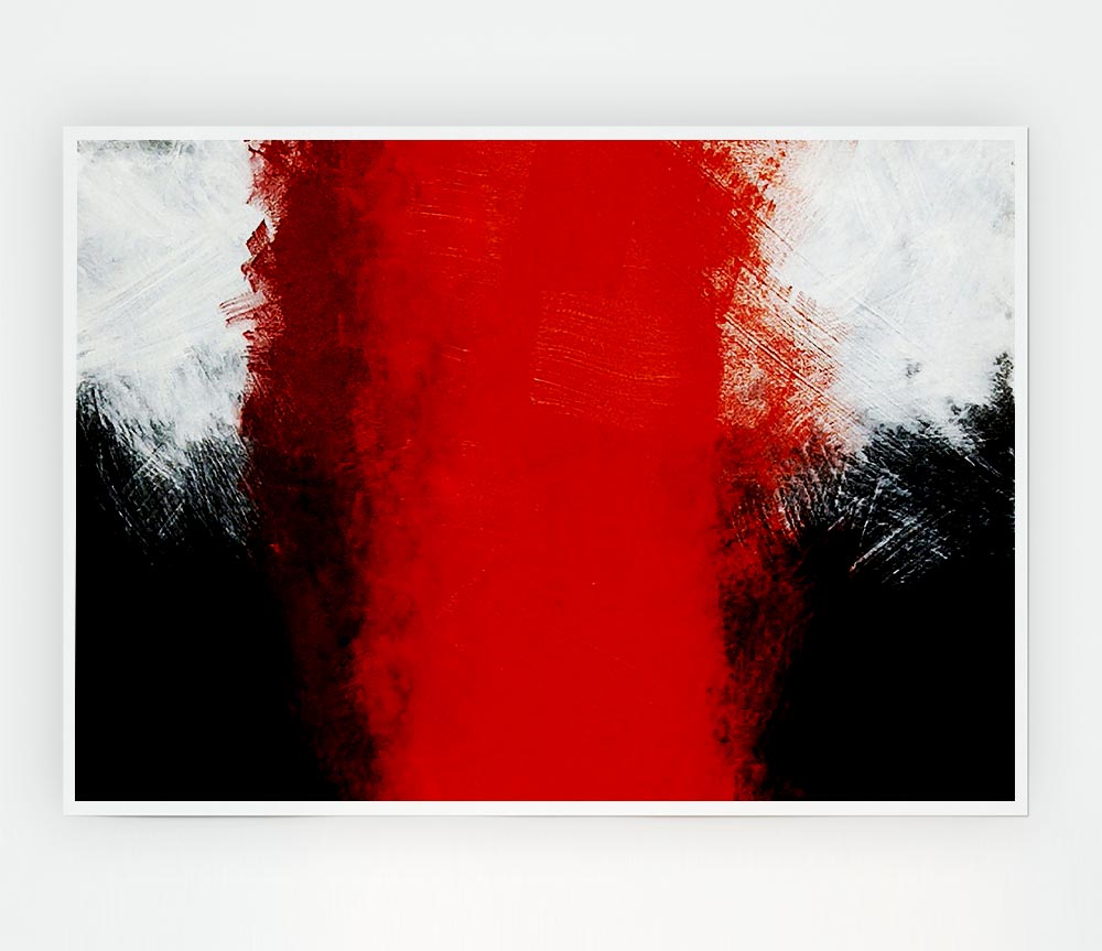 Whirlwind Red Print Poster Wall Art