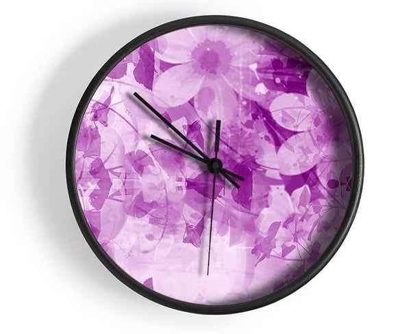 Paradise Lilac Clock - Wallart-Direct UK