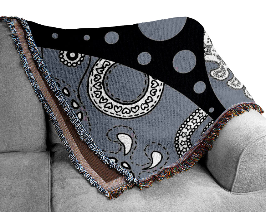 Planets Grey Woven Blanket