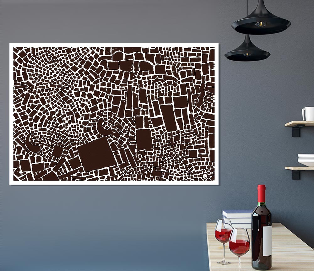 The Missing Piece Beige Print Poster Wall Art