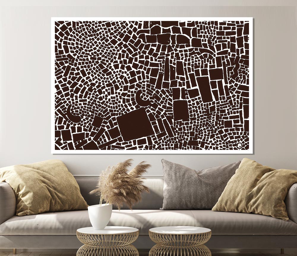 The Missing Piece Beige Print Poster Wall Art