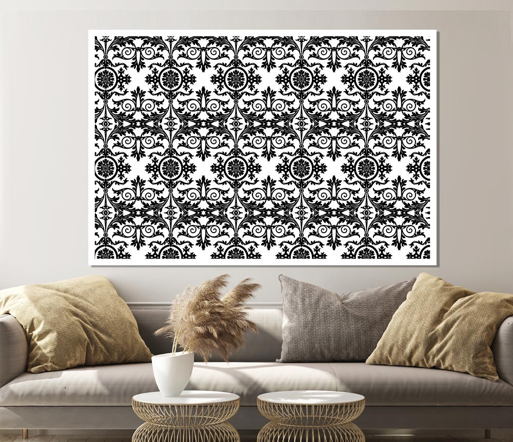 Confusion Black On White Print Poster Wall Art