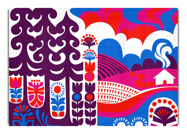 Psychedelic Multi Coloured Hills