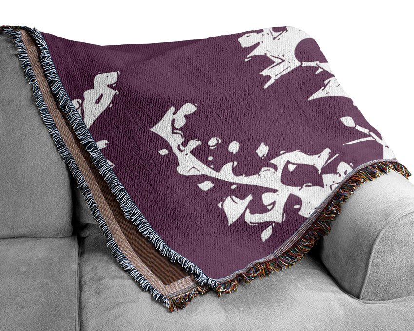 Freshness Of Beauty Lilac Woven Blanket