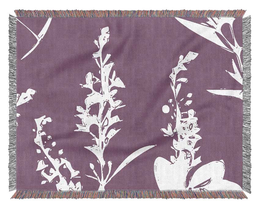 Freshness Of Beauty Lilac Woven Blanket