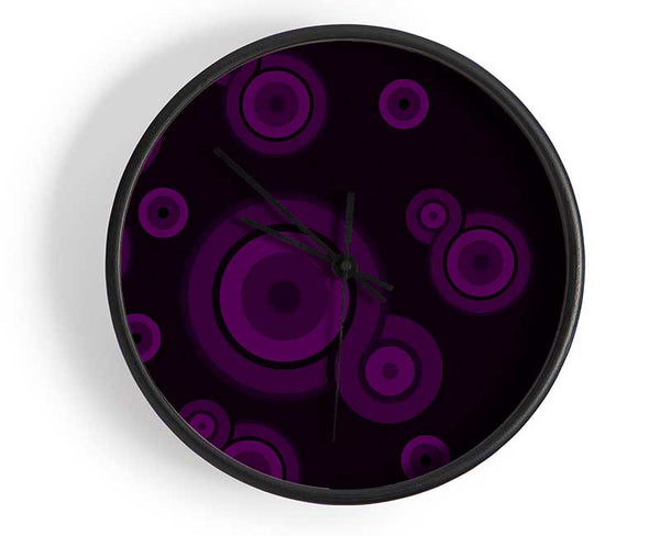 Purple Fizz Clock - Wallart-Direct UK