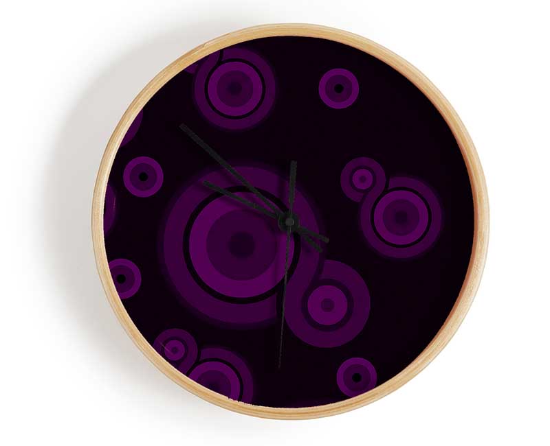 Purple Fizz Clock - Wallart-Direct UK
