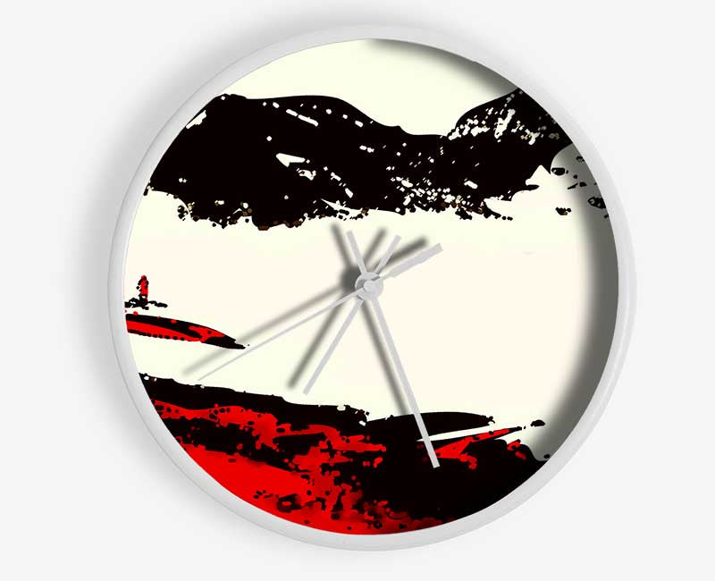 Red River Rising Clock - Wallart-Direct UK