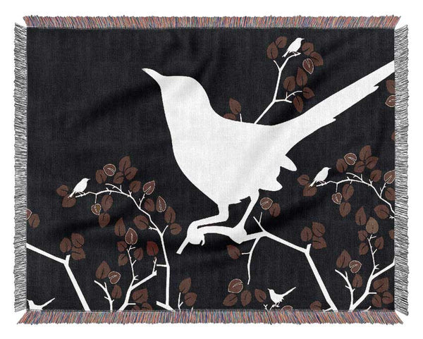 Song Bird Brown Woven Blanket