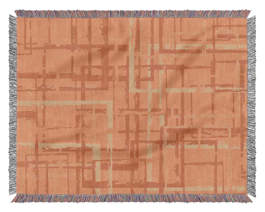 Tangerine Lines Woven Blanket