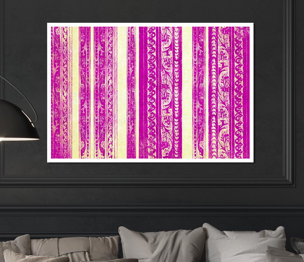Vertical Landslide Pink Print Poster Wall Art