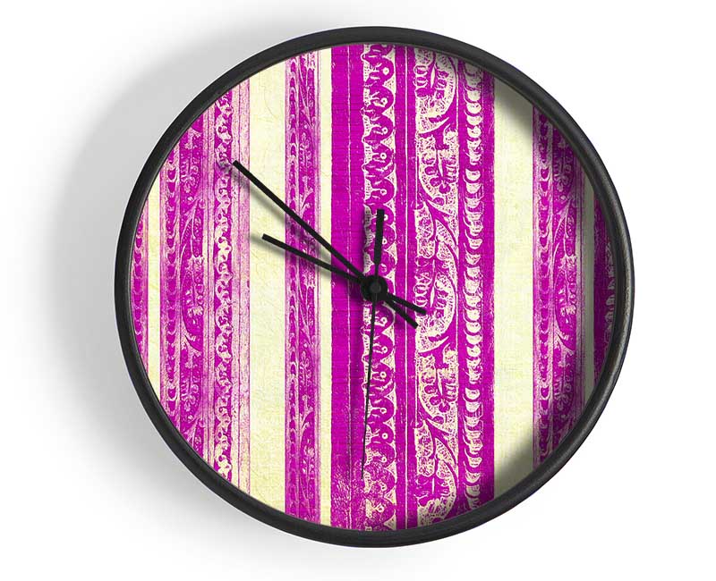 Vertical Landslide Pink Clock - Wallart-Direct UK