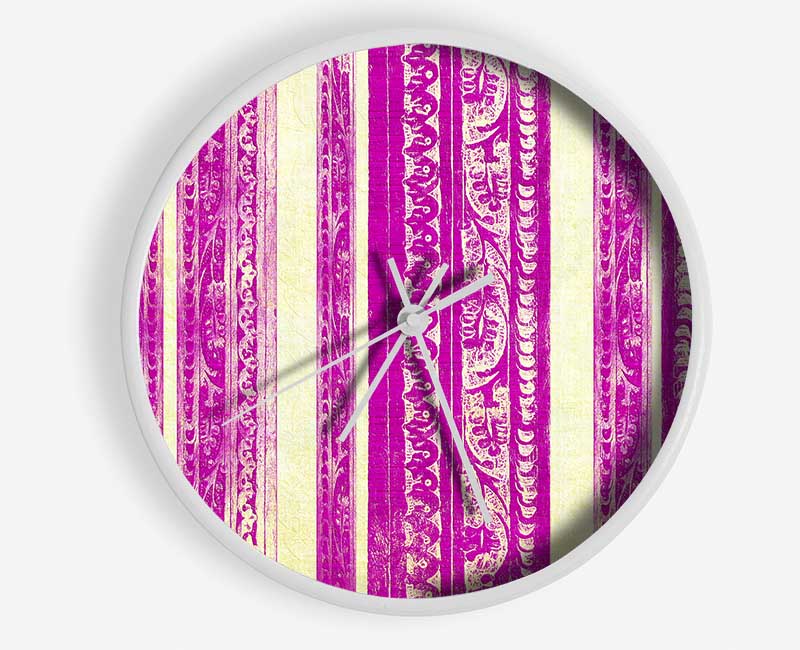 Vertical Landslide Pink Clock - Wallart-Direct UK