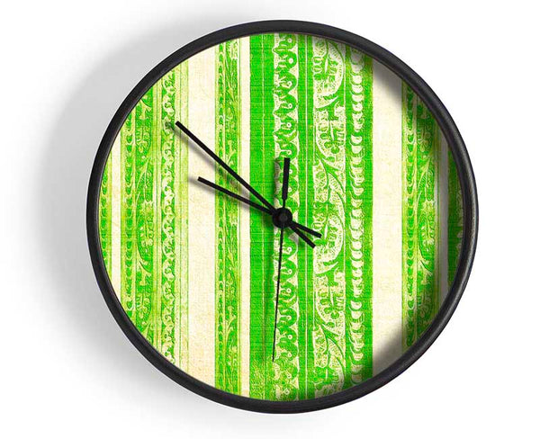 Vertical Landslide Lime Clock - Wallart-Direct UK