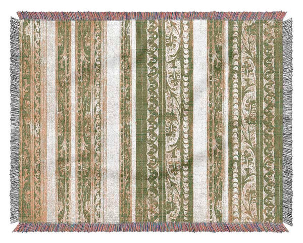 Vertical Landslide Lime Woven Blanket