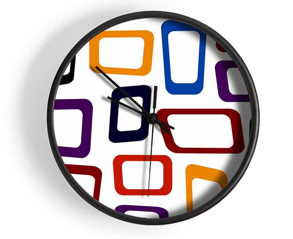 Rainbow Squares Clock - Wallart-Direct UK