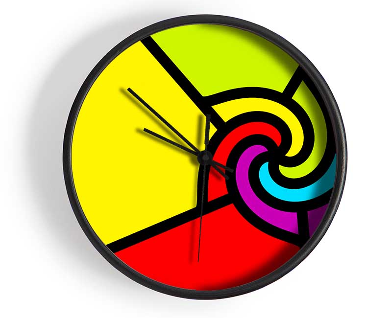 Swirls Of Colour Clock - Wallart-Direct UK