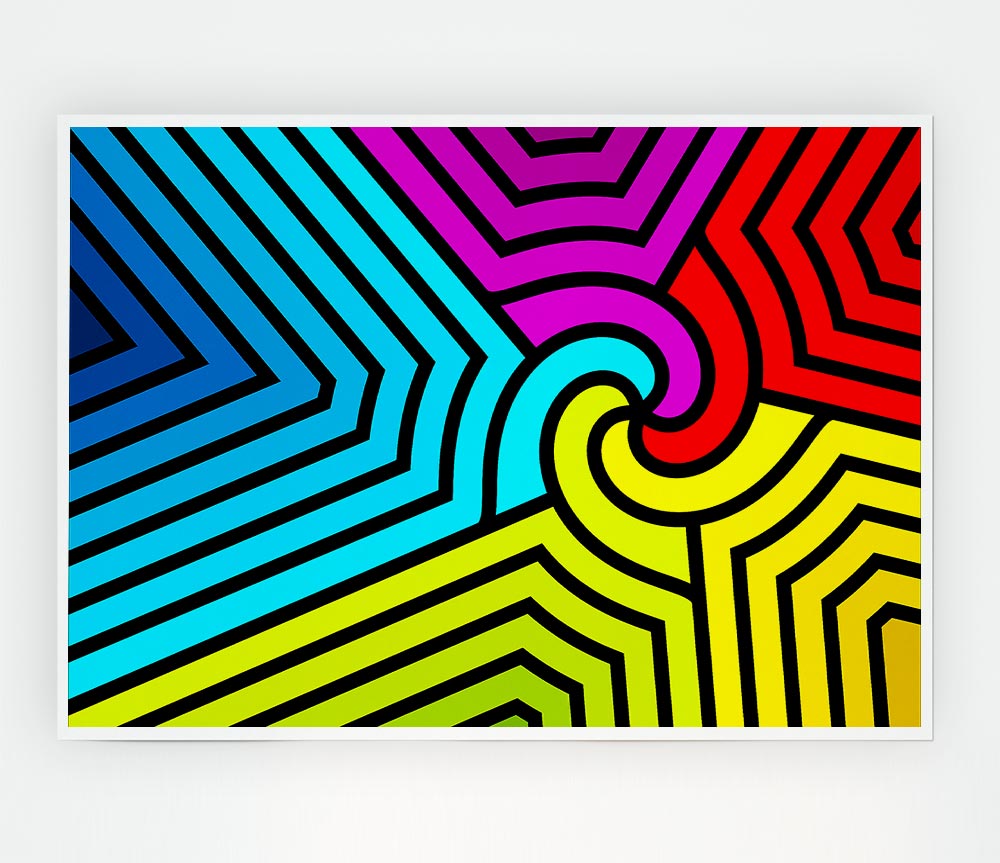 The Colourful Jigsaw Print Poster Wall Art