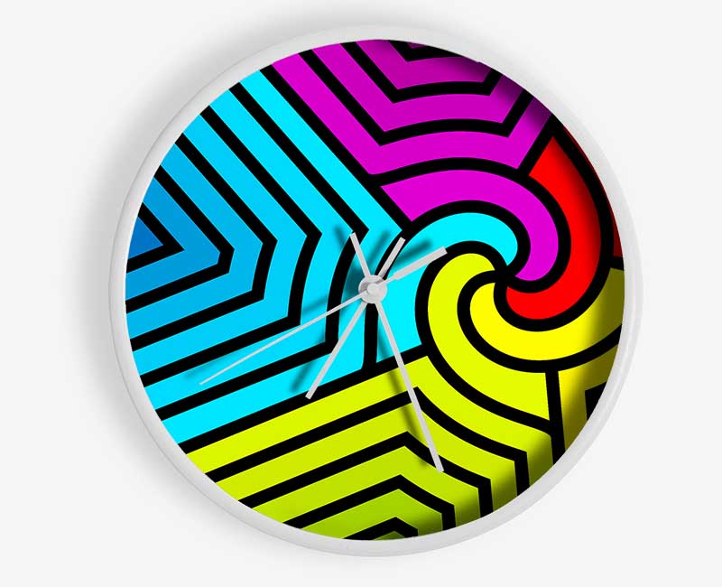 The Colourful Jigsaw Clock - Wallart-Direct UK