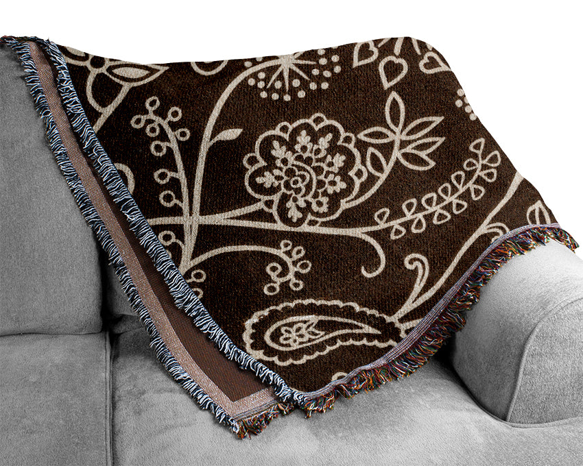 Paisley Greens Woven Blanket