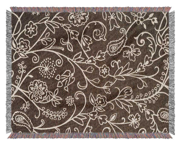 Paisley Greens Woven Blanket