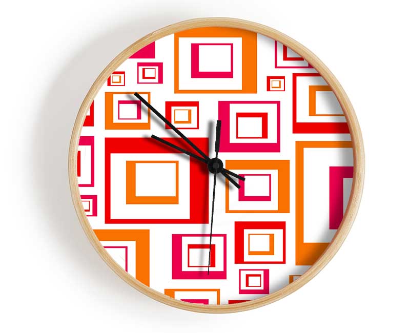 Maze Of Squares Clock - Wallart-Direct UK