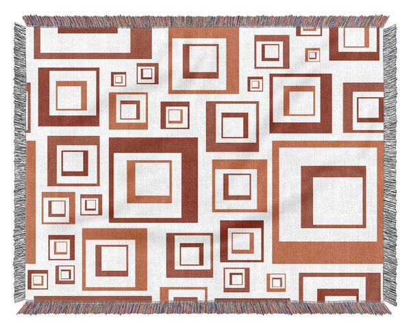 Maze Of Squares Woven Blanket