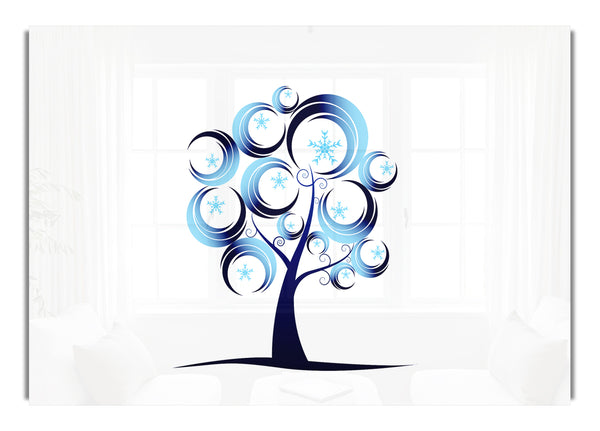 Blue Tree Abstract