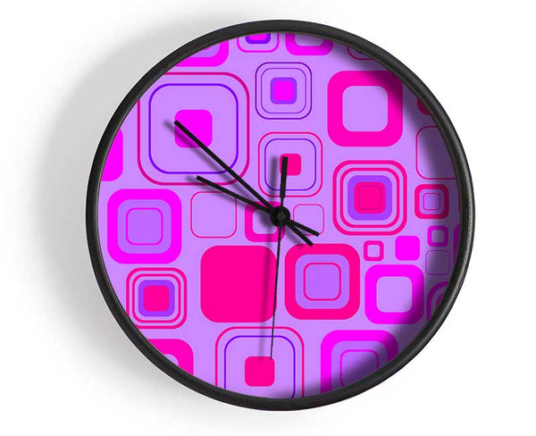 Lavender Pinks Clock - Wallart-Direct UK