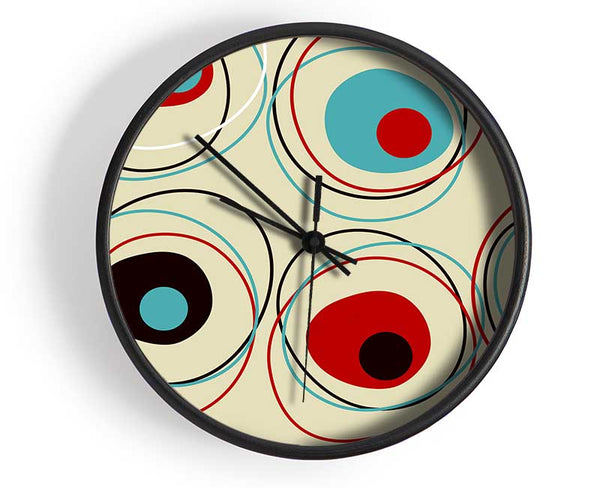 Oval Circles Clock - Wallart-Direct UK