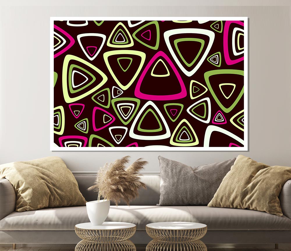Triangle Infusion Pink Print Poster Wall Art